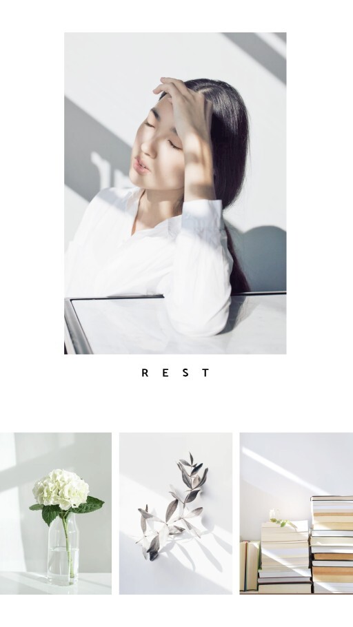 小清新休闲娱乐小日常拼图模板