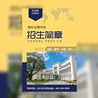 简约招生简章高校职业学院模板