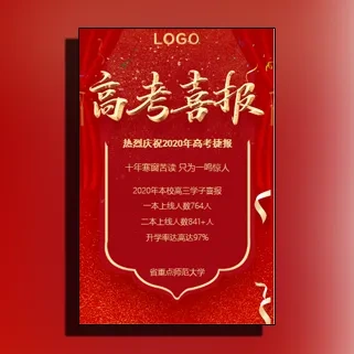 高考喜报金榜题名贺报喜讯