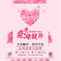 母亲节店铺活动促销，公司宣传通用模板