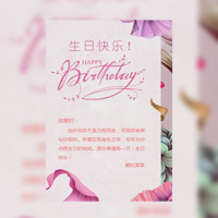 生日快乐生日派对邀请函生日祝福生日相册