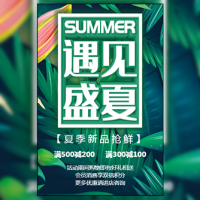 夏季新品上市新店开业品牌宣传店铺通用简约模板
