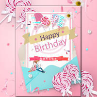 糖果系列女朋友生日祝福