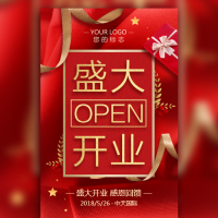 精美喜庆简约盛大开业