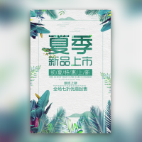 夏季新品上市店铺促销宣传通用模板