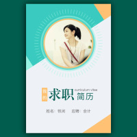 个人简历/应聘求职招聘履历小清新方块简约大方