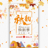 秋季活动宣传企业宣传枫树叶背景